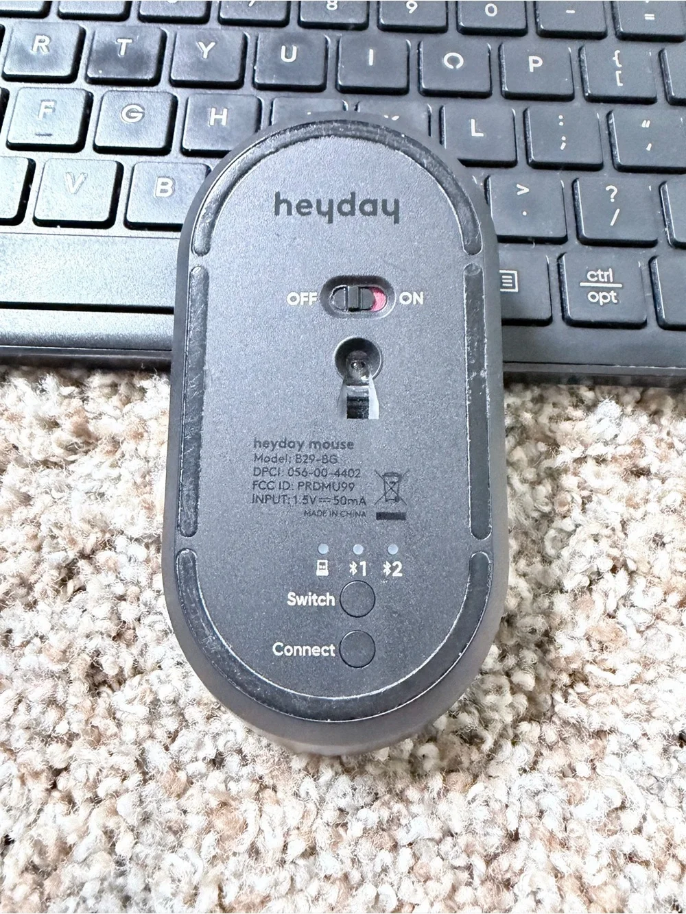 heyday Black Wireless Keyboard and Mouse Combo